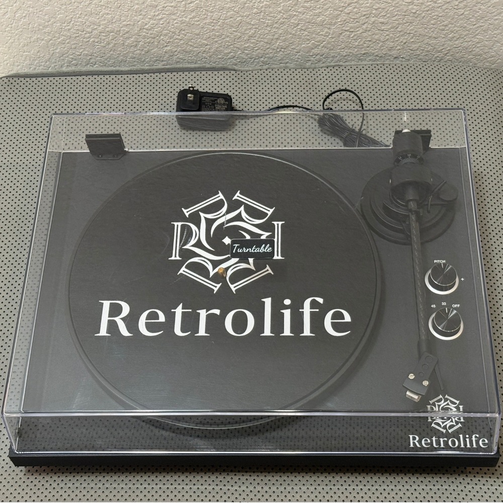 Retrolife NEW - No Box Bluetooth Turntable W/ Diamond AT-3600L Cartridge Stylus